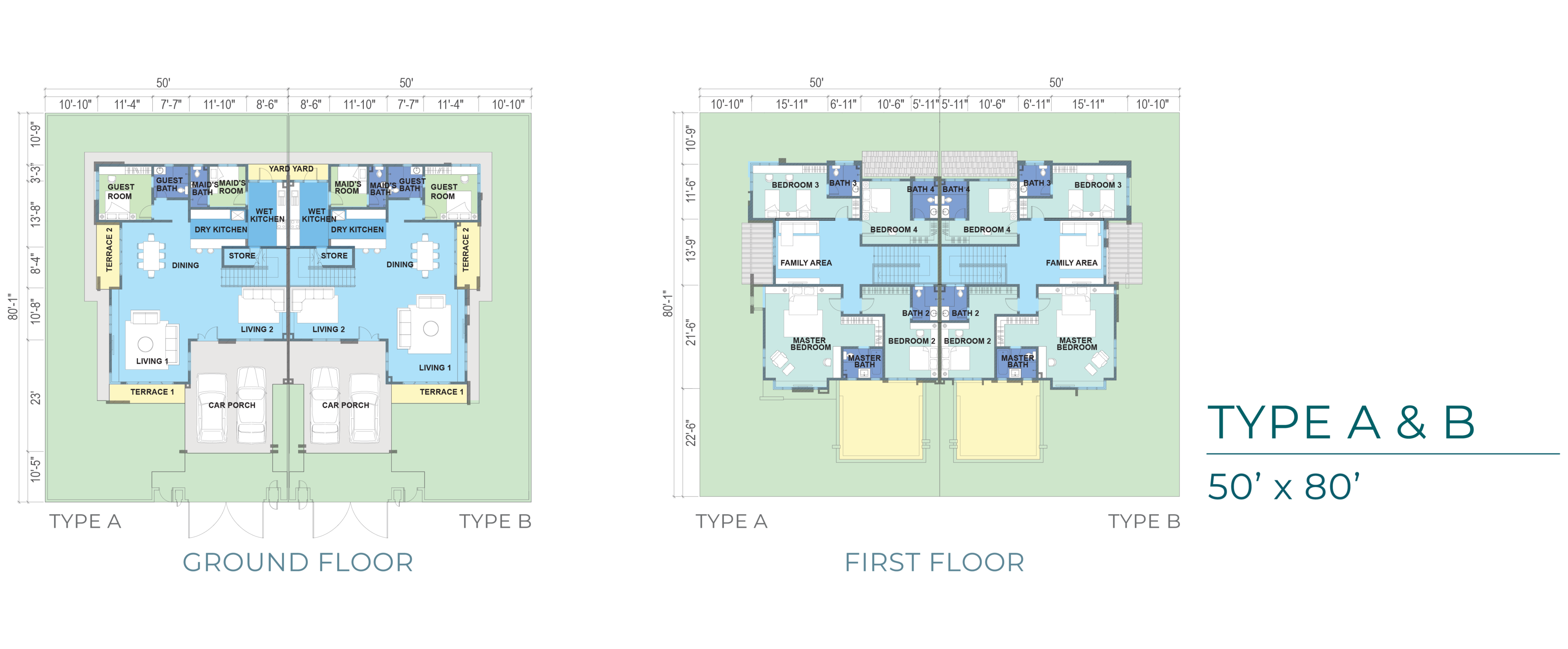 Alena - Jenis A & B floor plan